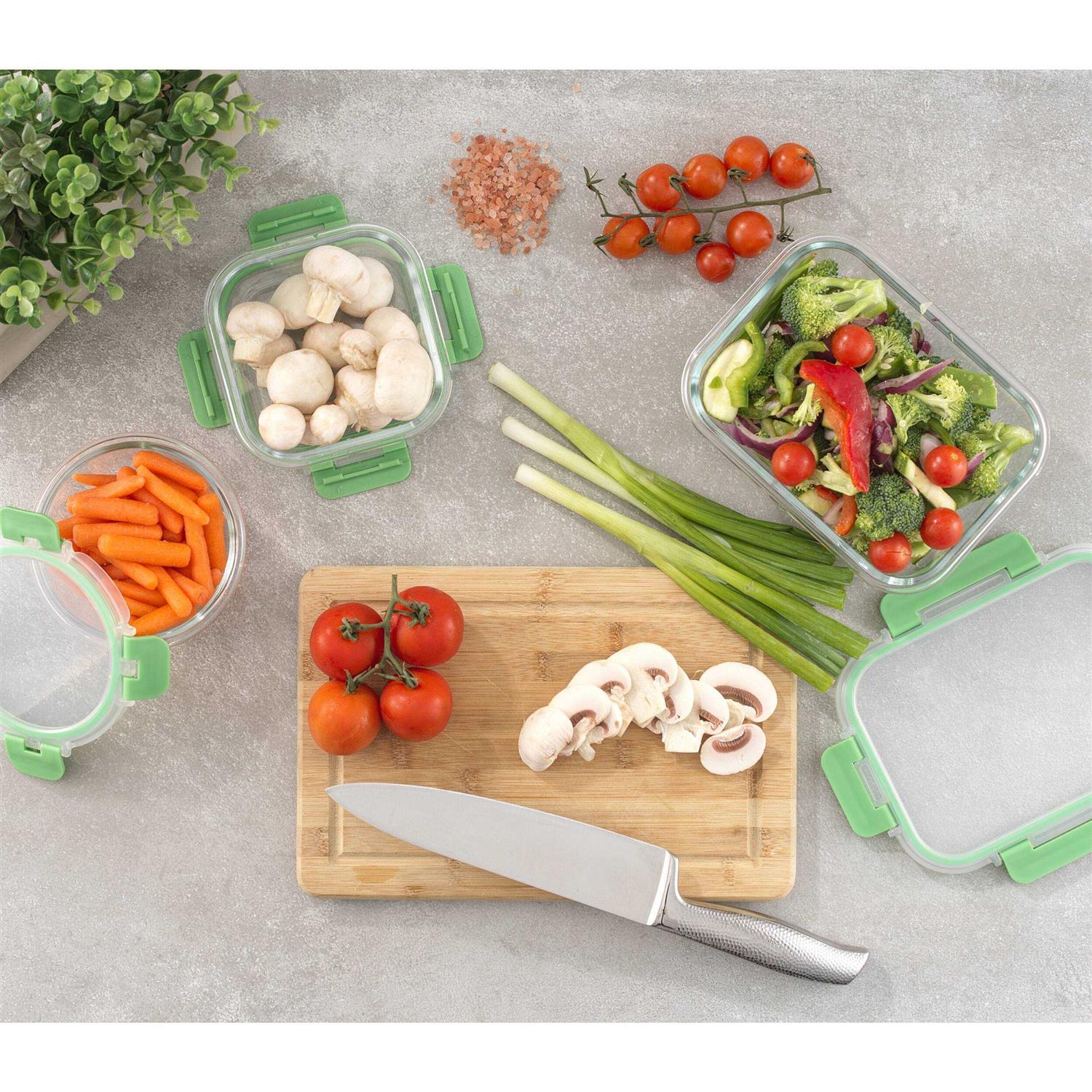 JoyJolt JoyFul 24-Piece Glass Storage Containers with Leakproof Lids Set