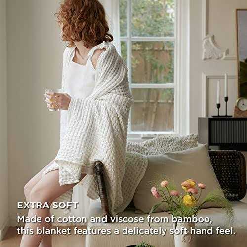 Bedsure Waffle Cotton Blanket King