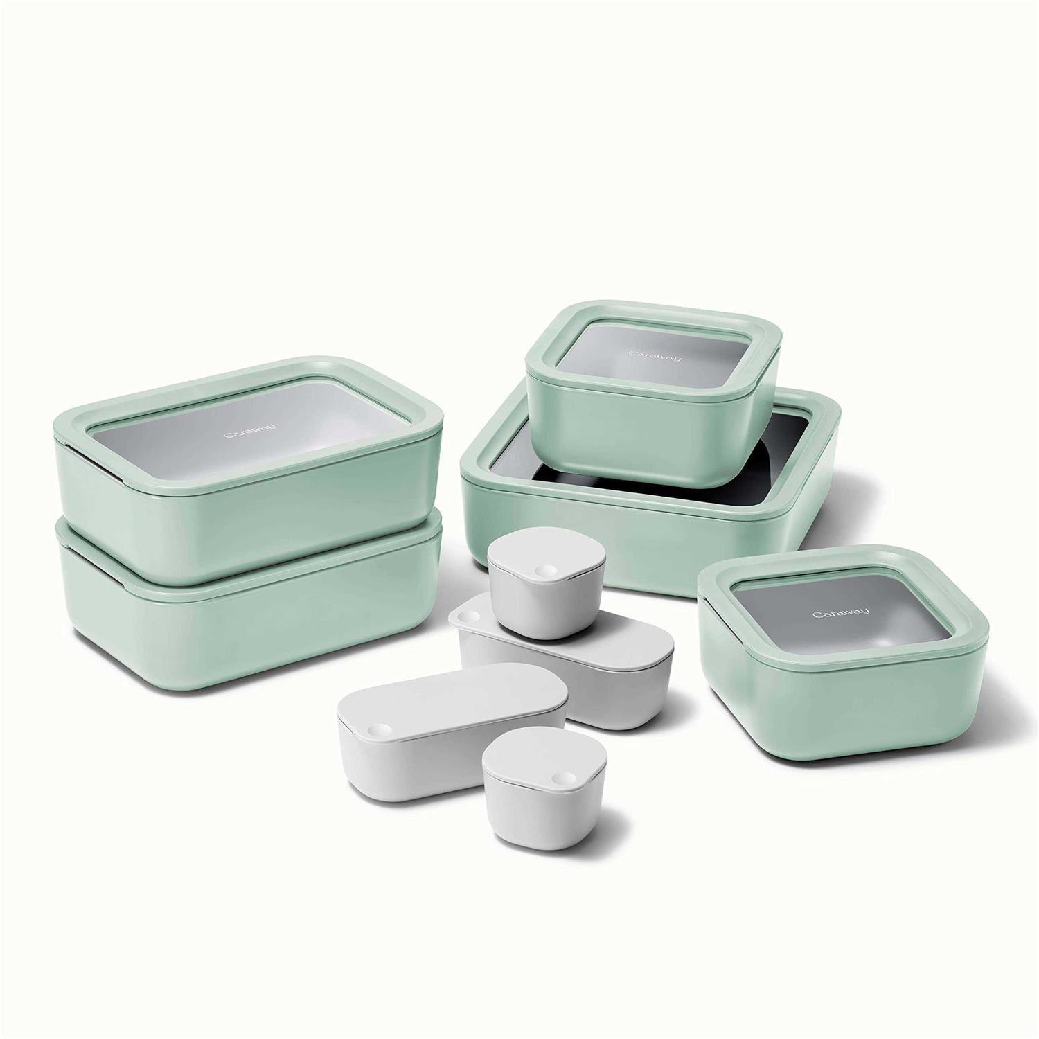Caraway 14 Piece Glass Food Storage Set