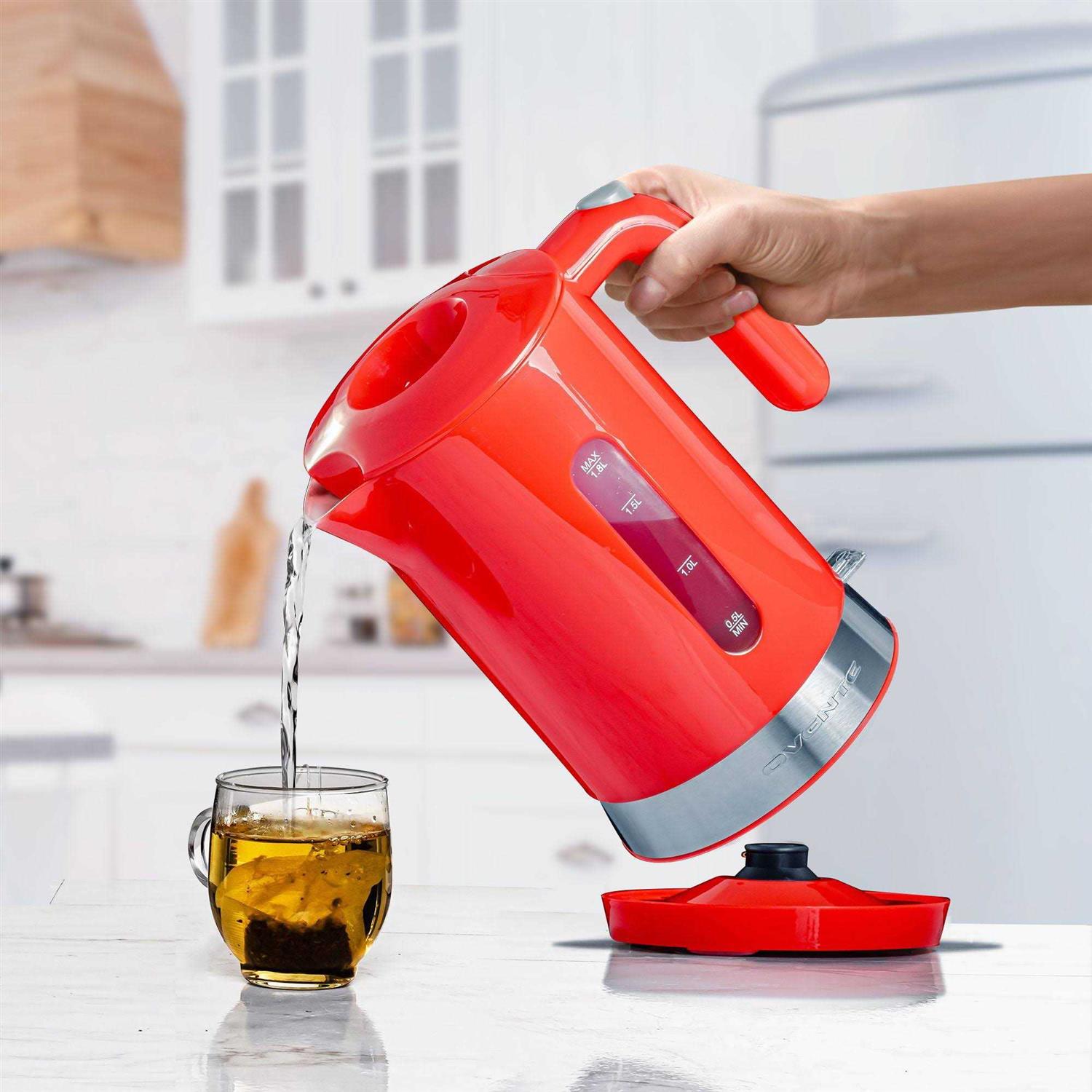 Ovente Electric Kettle Hot Water Heater 1.8 Liter BPA Free Fast Boiling Cordless Water Warmer