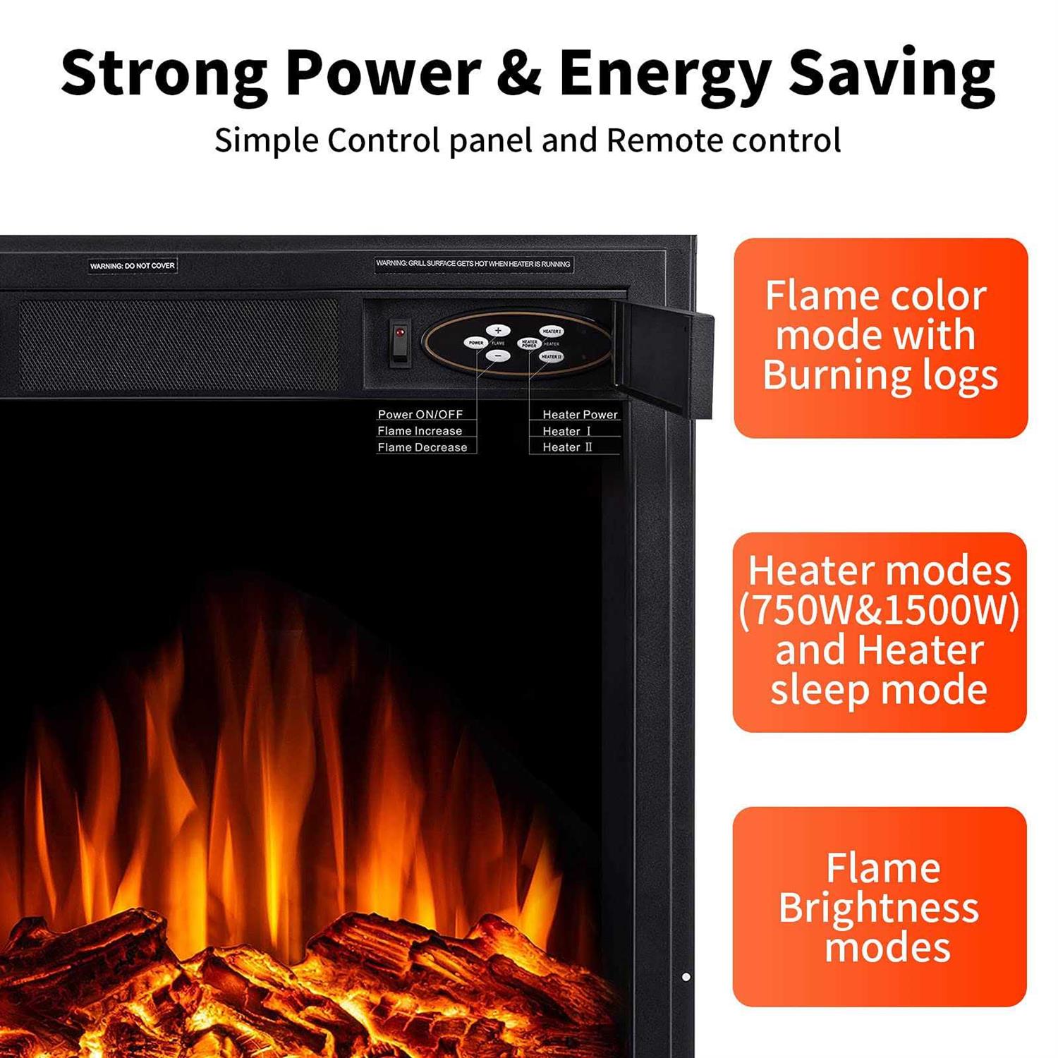 R.w.flame Rwflame Electric Fireplace Infrared remote