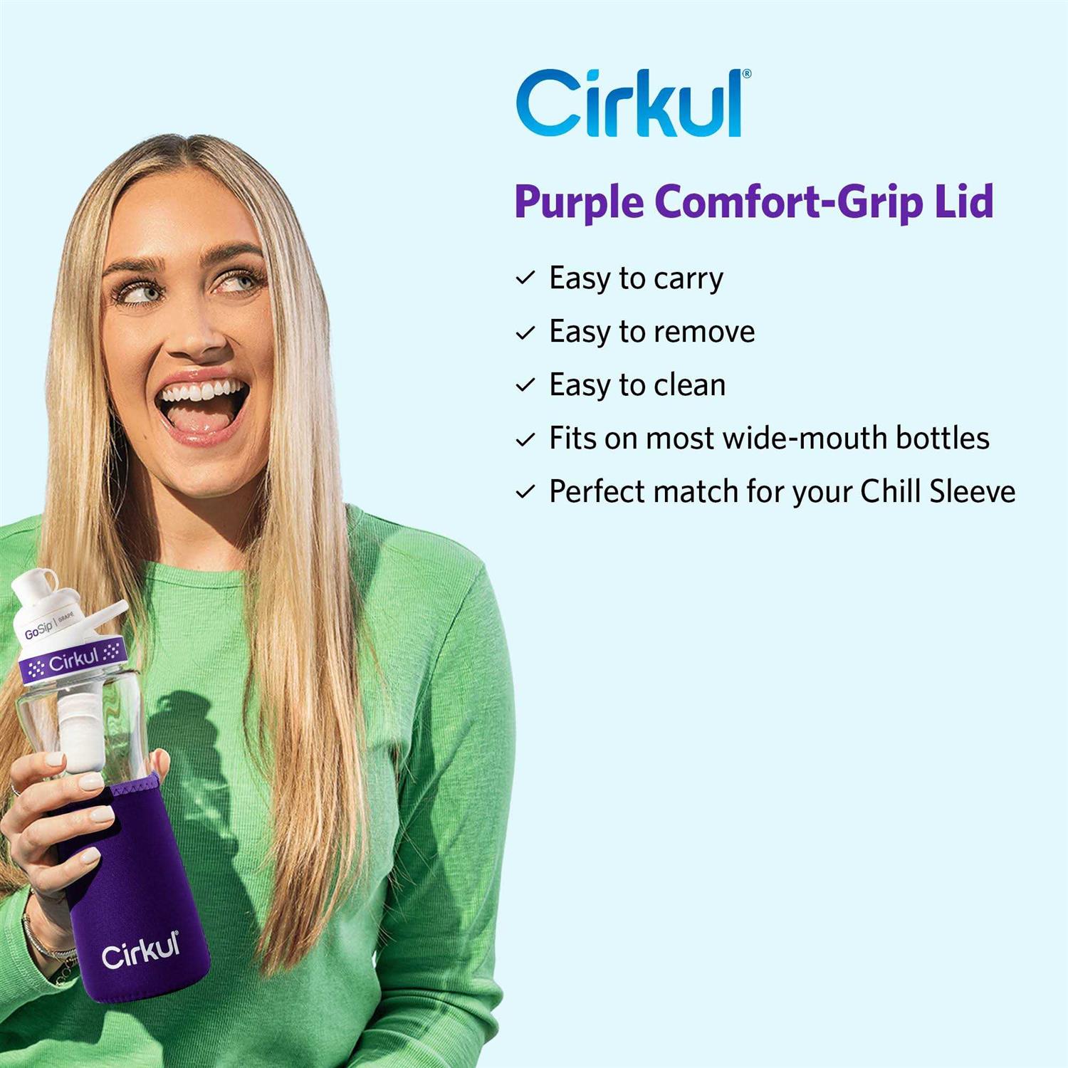 Cirkul Bottle Chill Sleeve & Comfort-Grip Lid