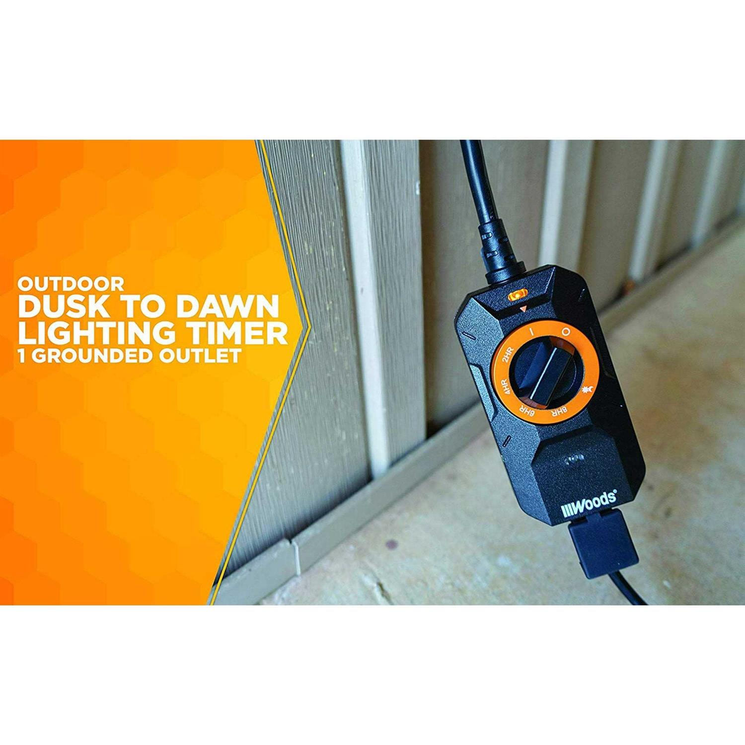 Woods 50121WD Outdoor Dusk to Dawn Lighting Timer
