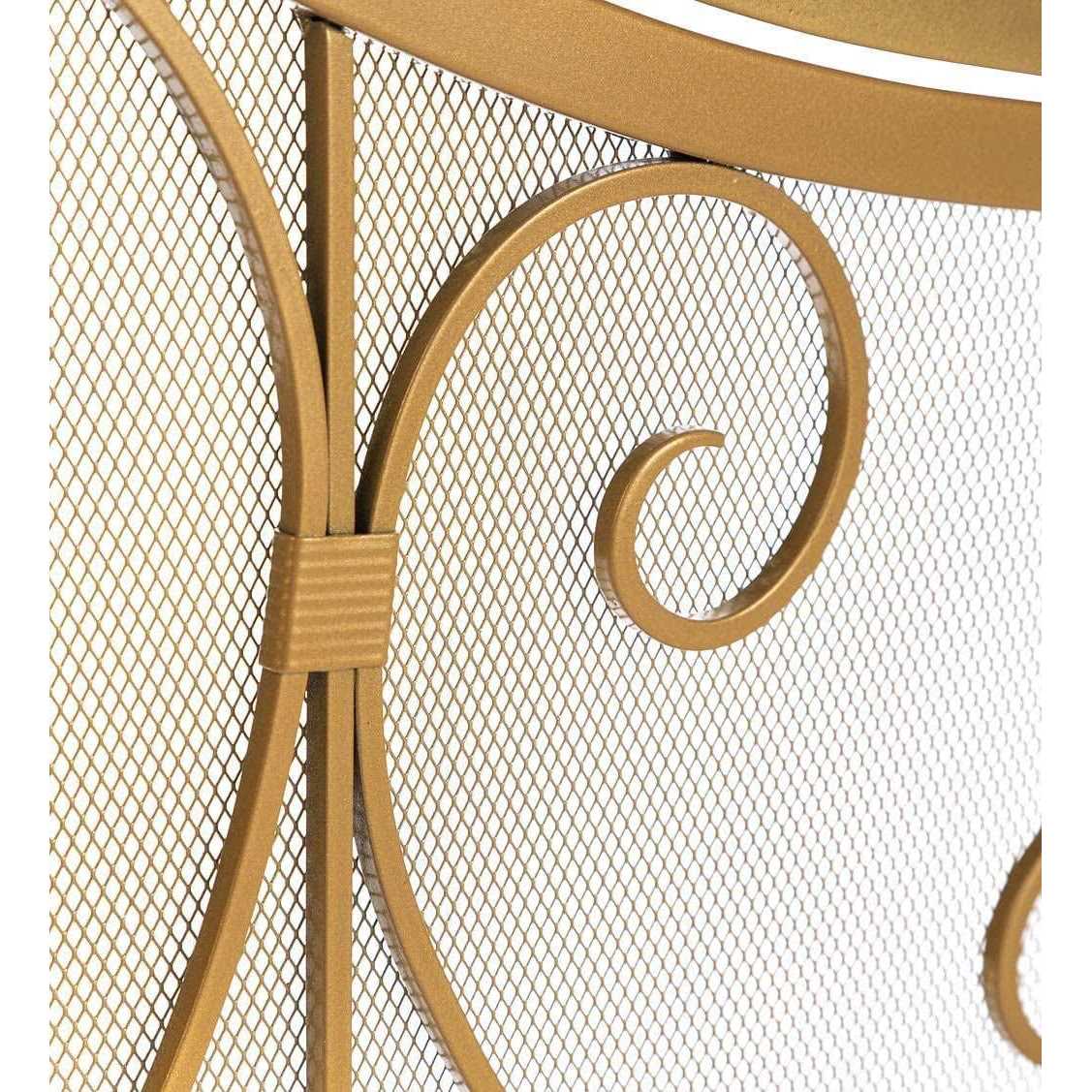 Plow & Hearth Small Crest Fireplace Screen with Doors