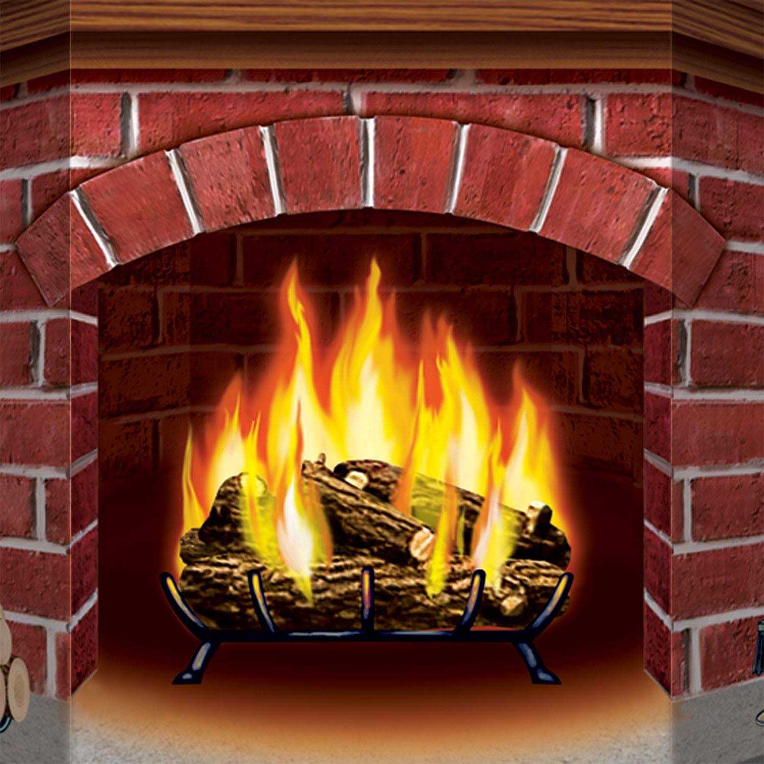 Beistle Brick Fireplace Stand-Up