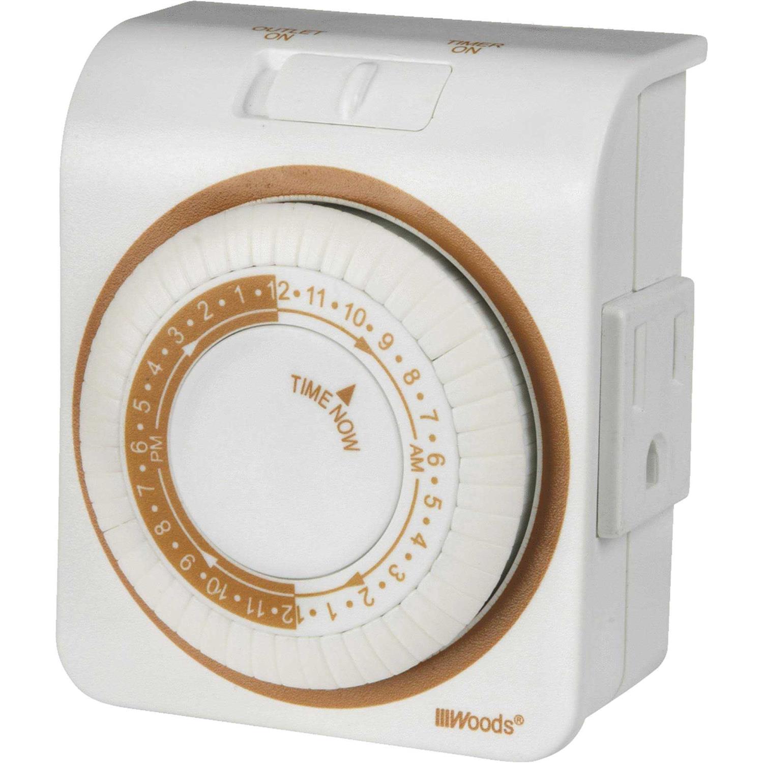 Woods Indoor 24-Hour Mechanical Timer 50001