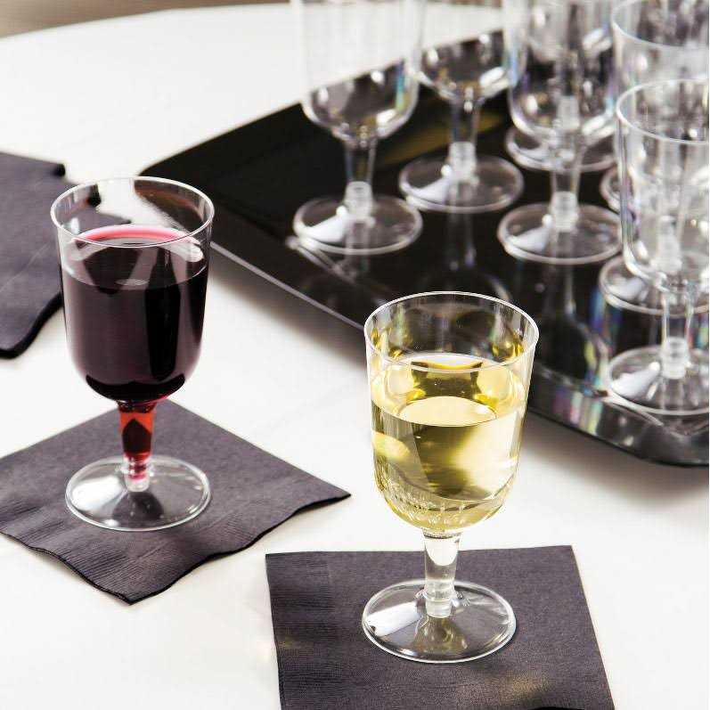 Amscan Clear Plastic Wine Glasses 5.5Oz