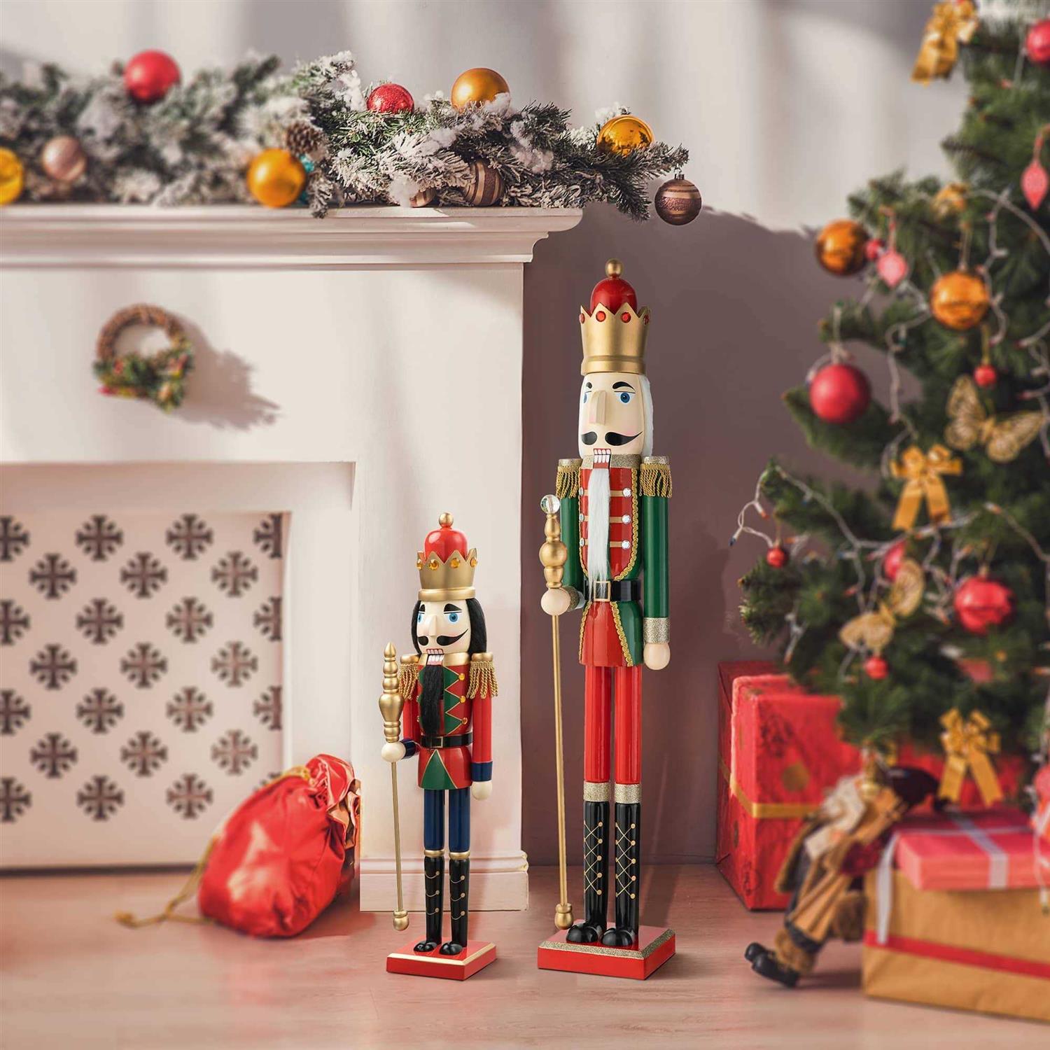 Glitzhome Wooden Christmas Nutcracker