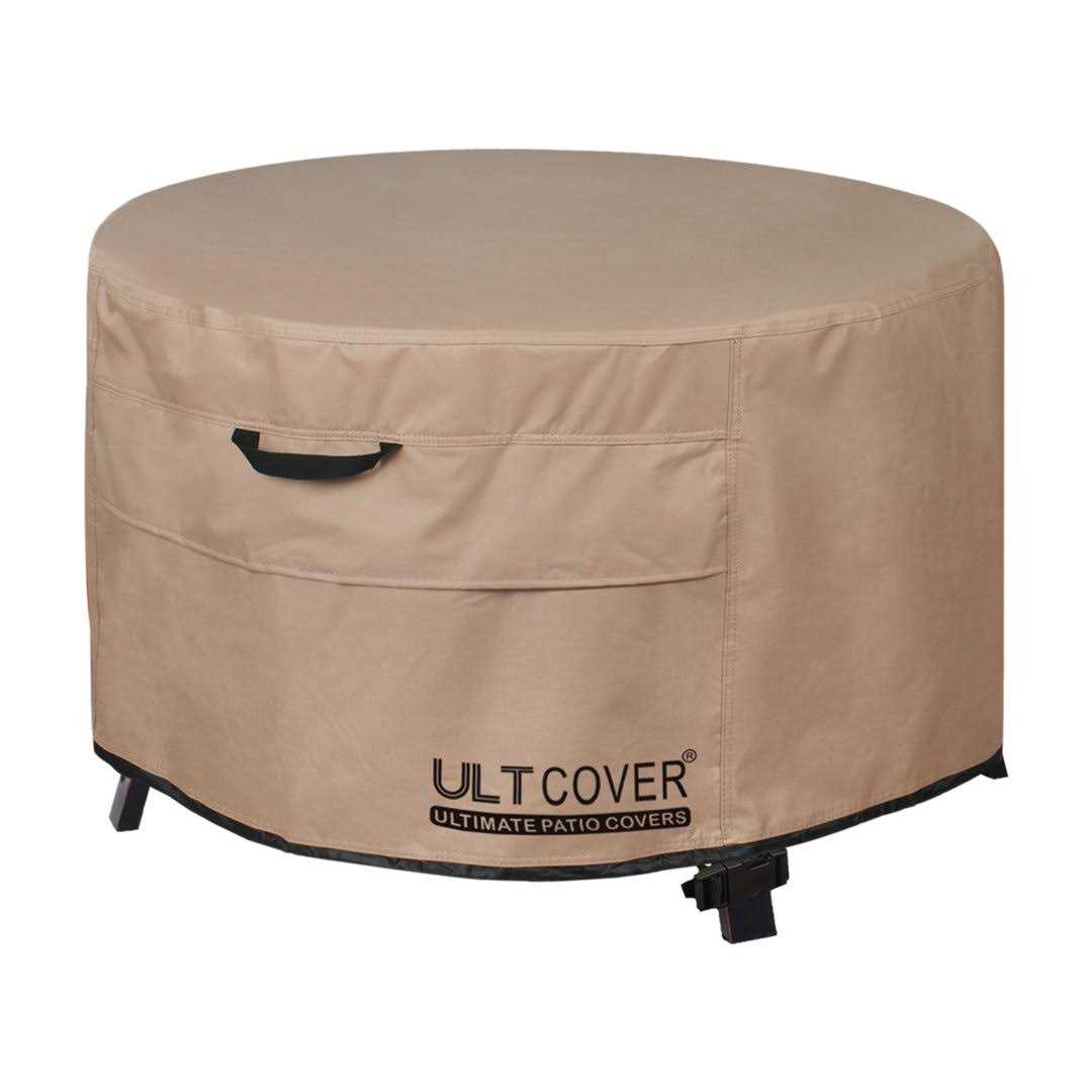 Round Water Resistant Fire Pit Cover with 3 Year Warranty ULTCOVER