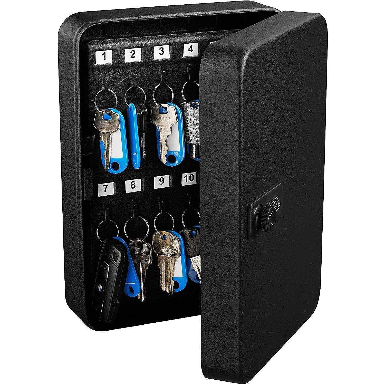 AdirOffice 48-Key Steel Secure Key Cabinet with Combination Lock