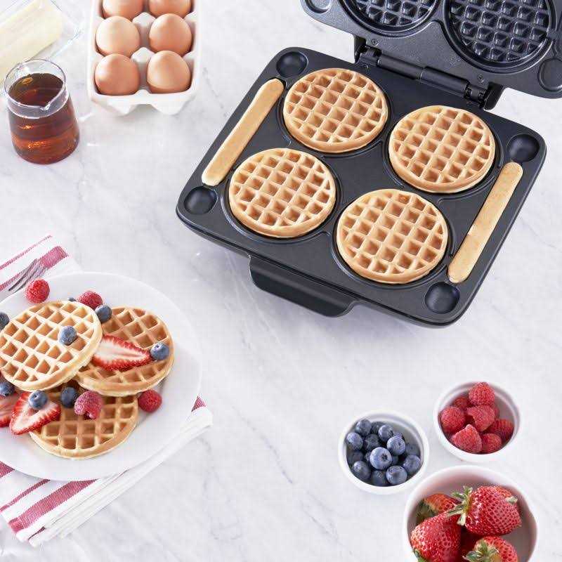 Dash Multi Mini Waffle Maker Four Mini Waffles, Perfect for Families and Individuals