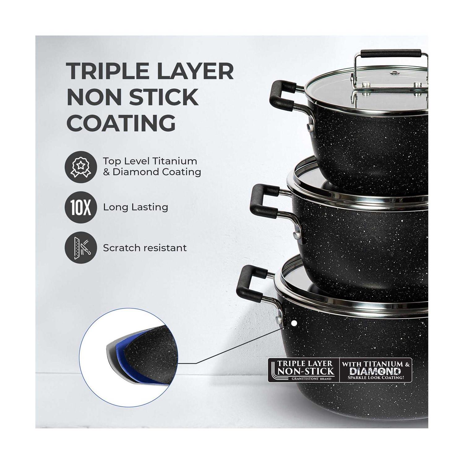 Granite Stone 6 Piece Nesting Pots