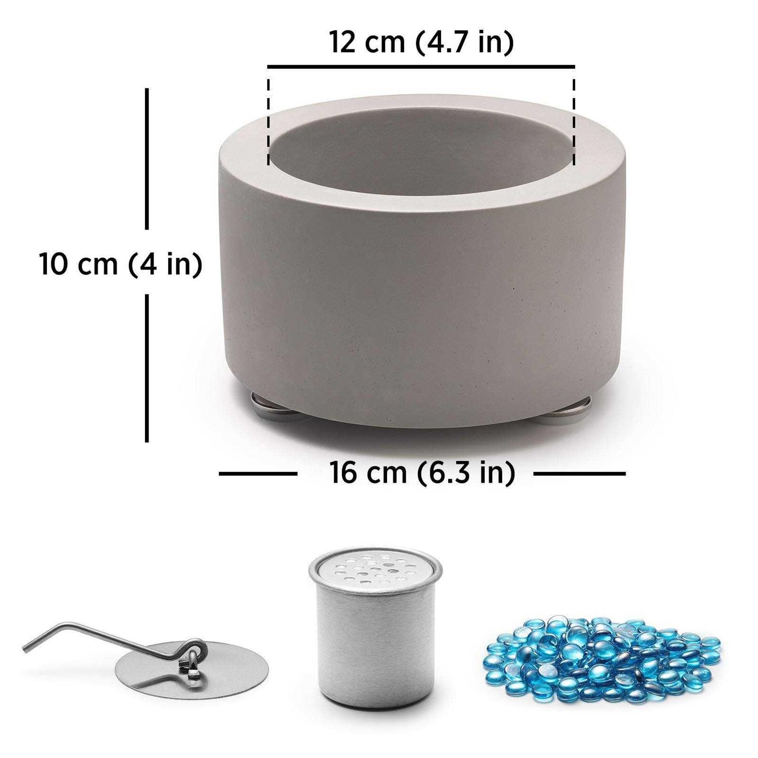 Turbro Cement Tabletop Fire Pit for Outdoor