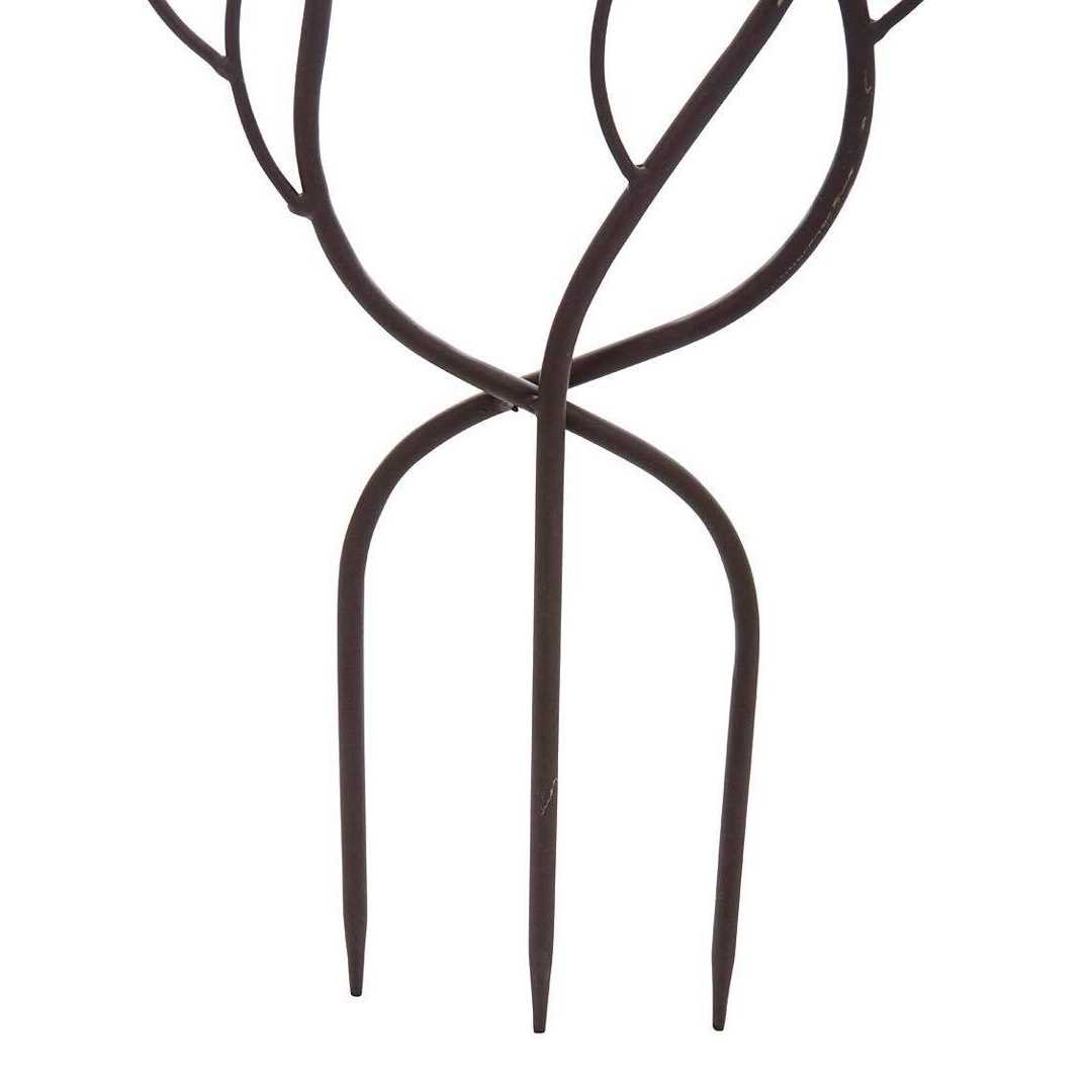 Wind & Weather Abstract Branches Metal Garden Trellis with Three-Pronged Stake