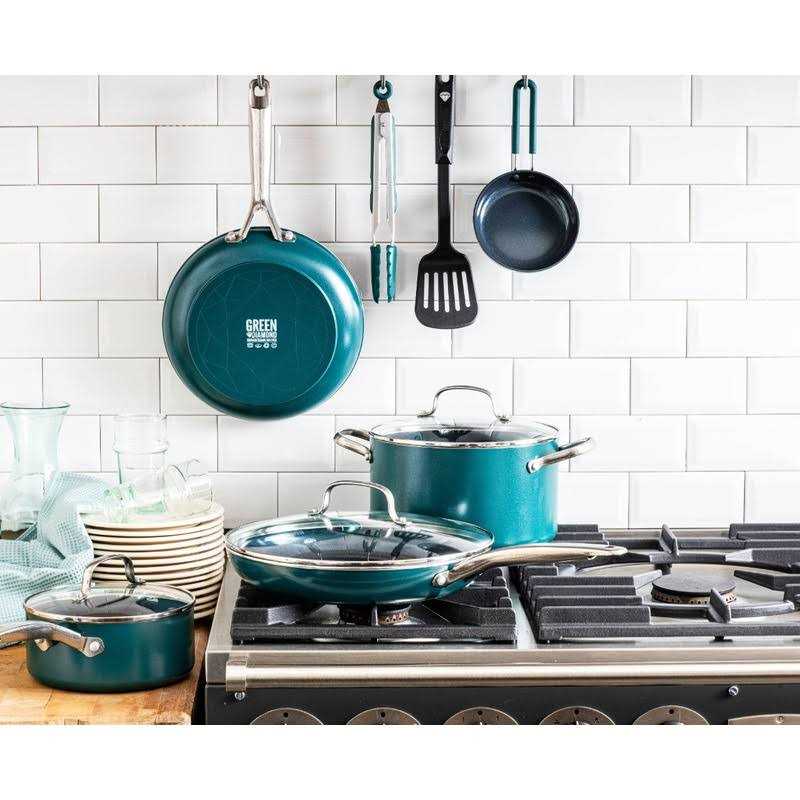 Blue Diamond 12-Piece Ceramic Cookware Set