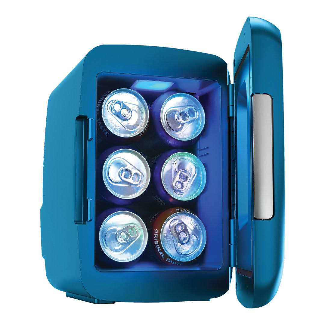 Frigidaire 6 Can Mini Retro Led Light Up Beverage Fridge