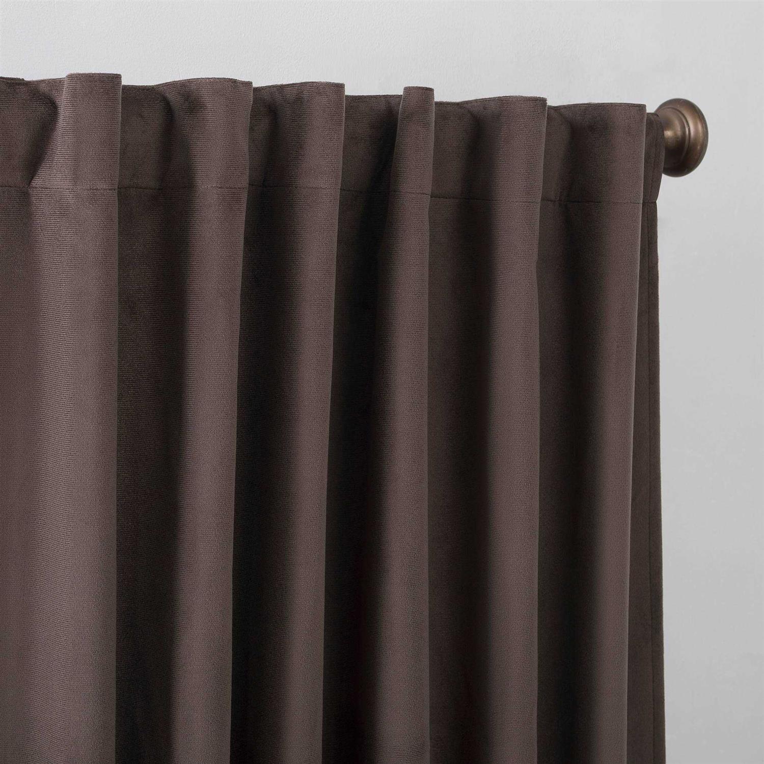 Sun Zero Amherst Velvet Noise Reducing Thermal Extreme Blackout Back Tab Curtain Panel