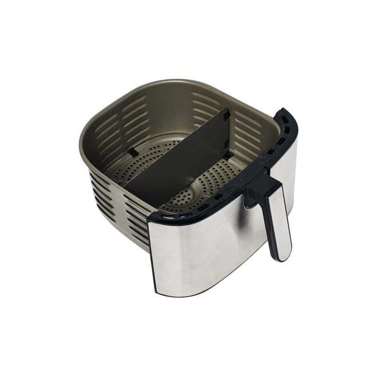 Yedi Evolution Air Fryer, 6.8 Quart, Stainless Steel, Ceramic Cooking Basket, with Deluxe Accessory Kit and Recipe Book