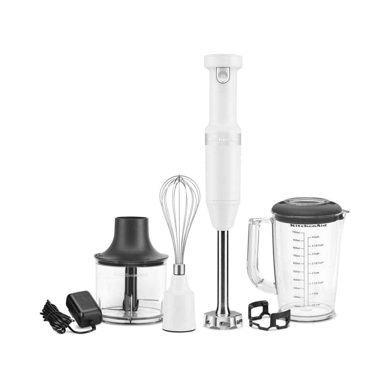 KitchenAid Cordless Variable Speed Hand Blender with Chopper and Whisk Attachment