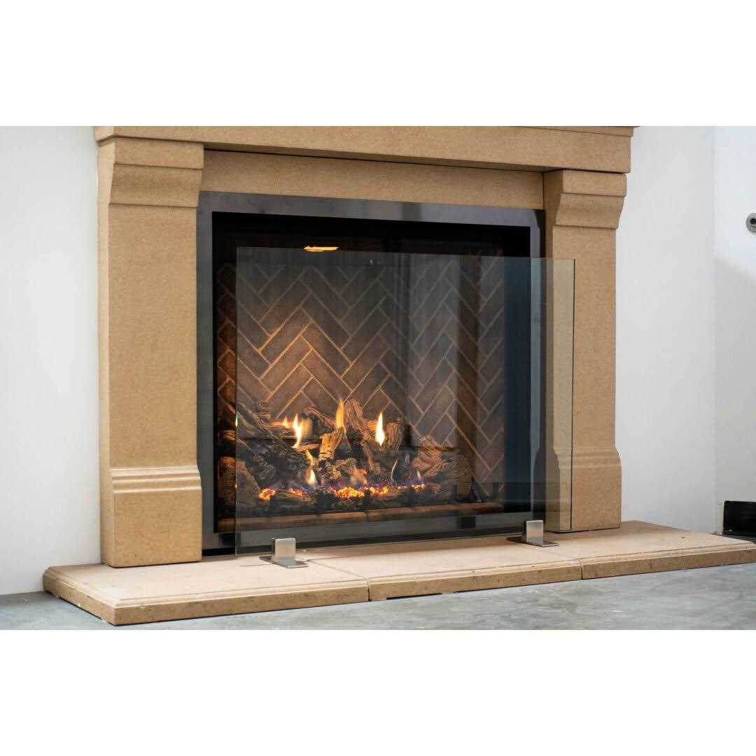 Ams Fireplace Frameless Glass Fireplace Screen