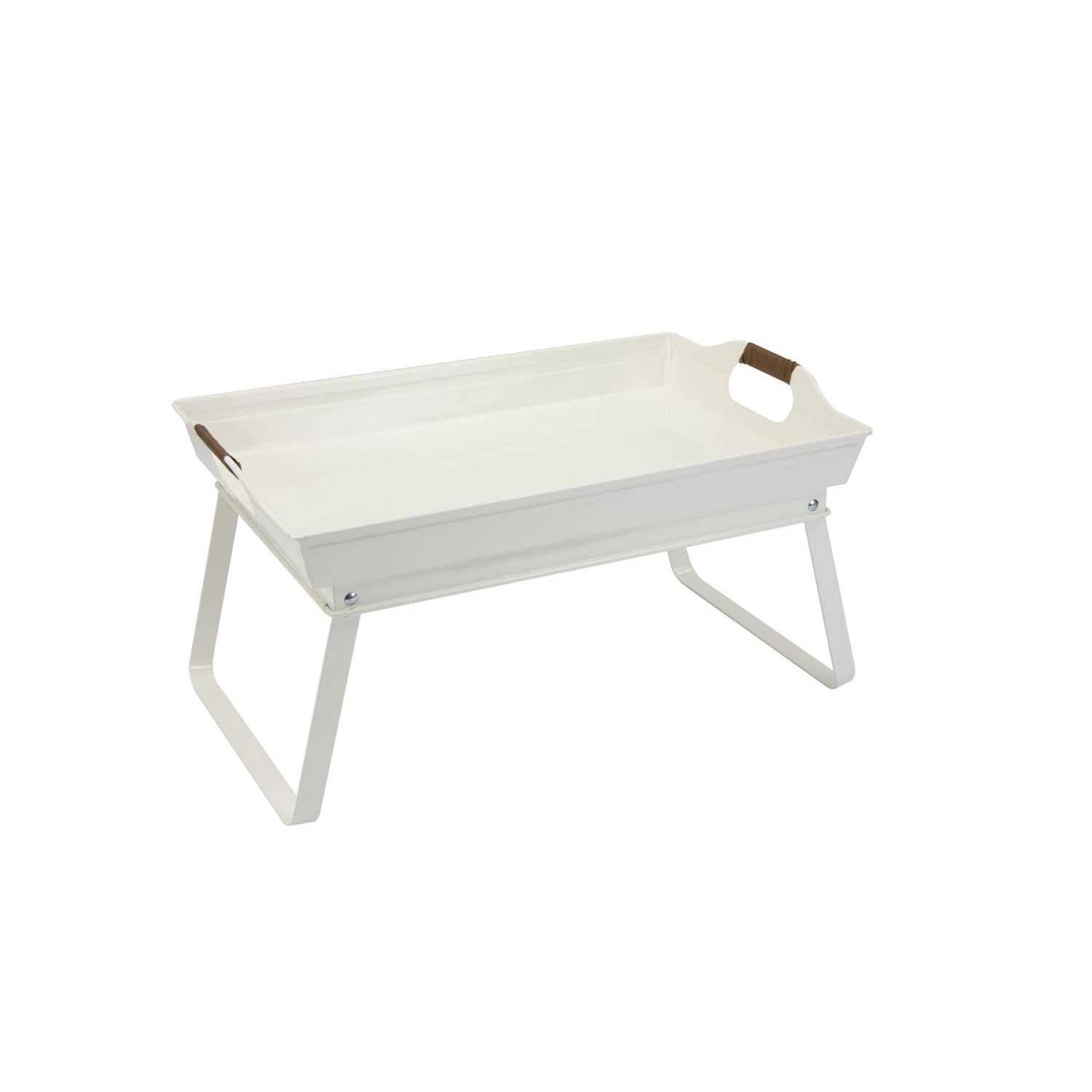 Better Homes & Gardens White Rectangle Galvanized Steel Bed Serving Tray