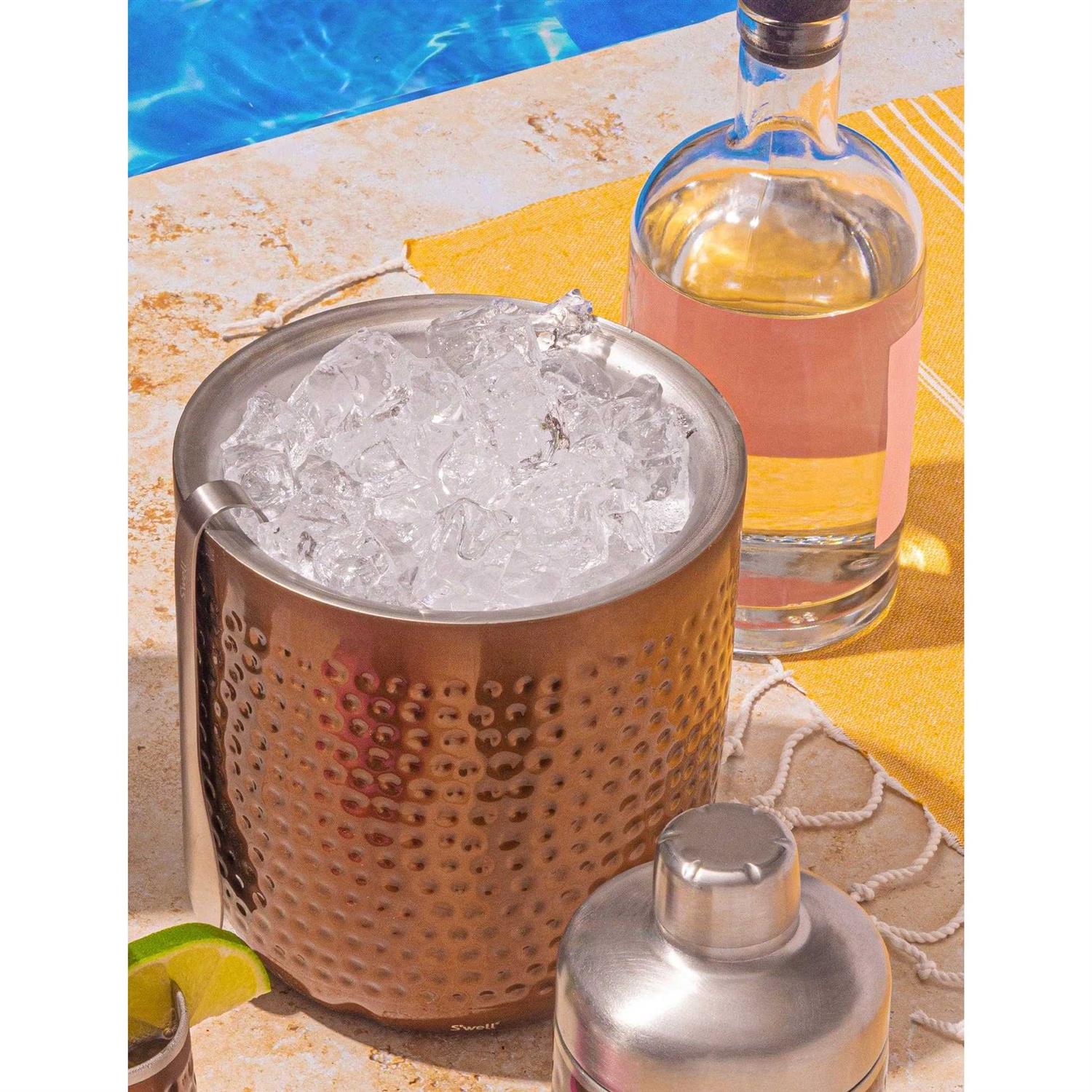 S’well Teakwood Ice Bucket & Tongs