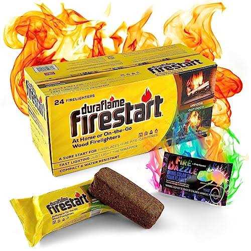 Fire Starter for Indoor and Outdoor Use Quick Ignition Fire Logs for BBQ, Fireplace, Fire Pit and Campfires