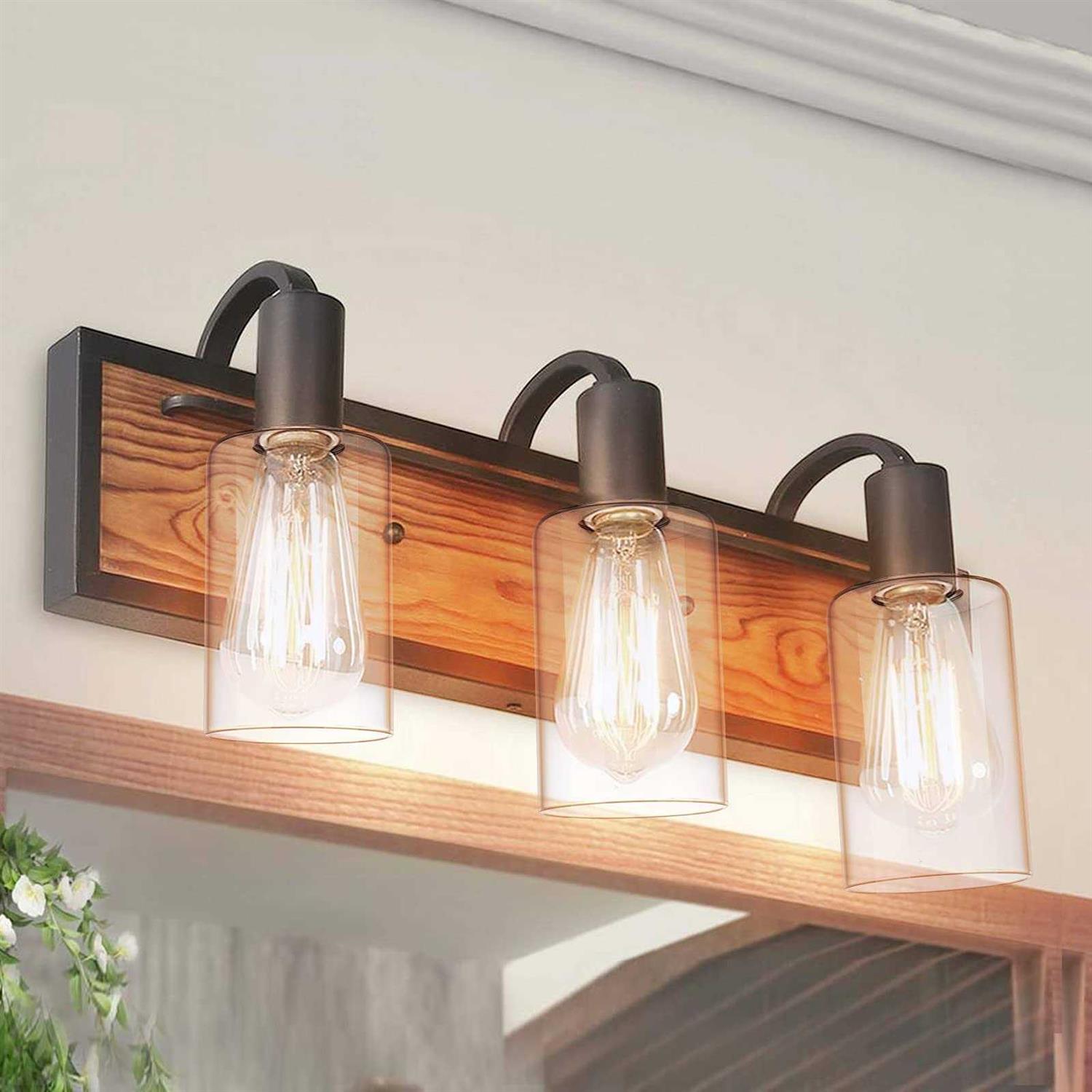 Skelang 2 Pcs Clear Glass Shade Cylinder Glass Lamp Shade with 1-5/8 Fitter