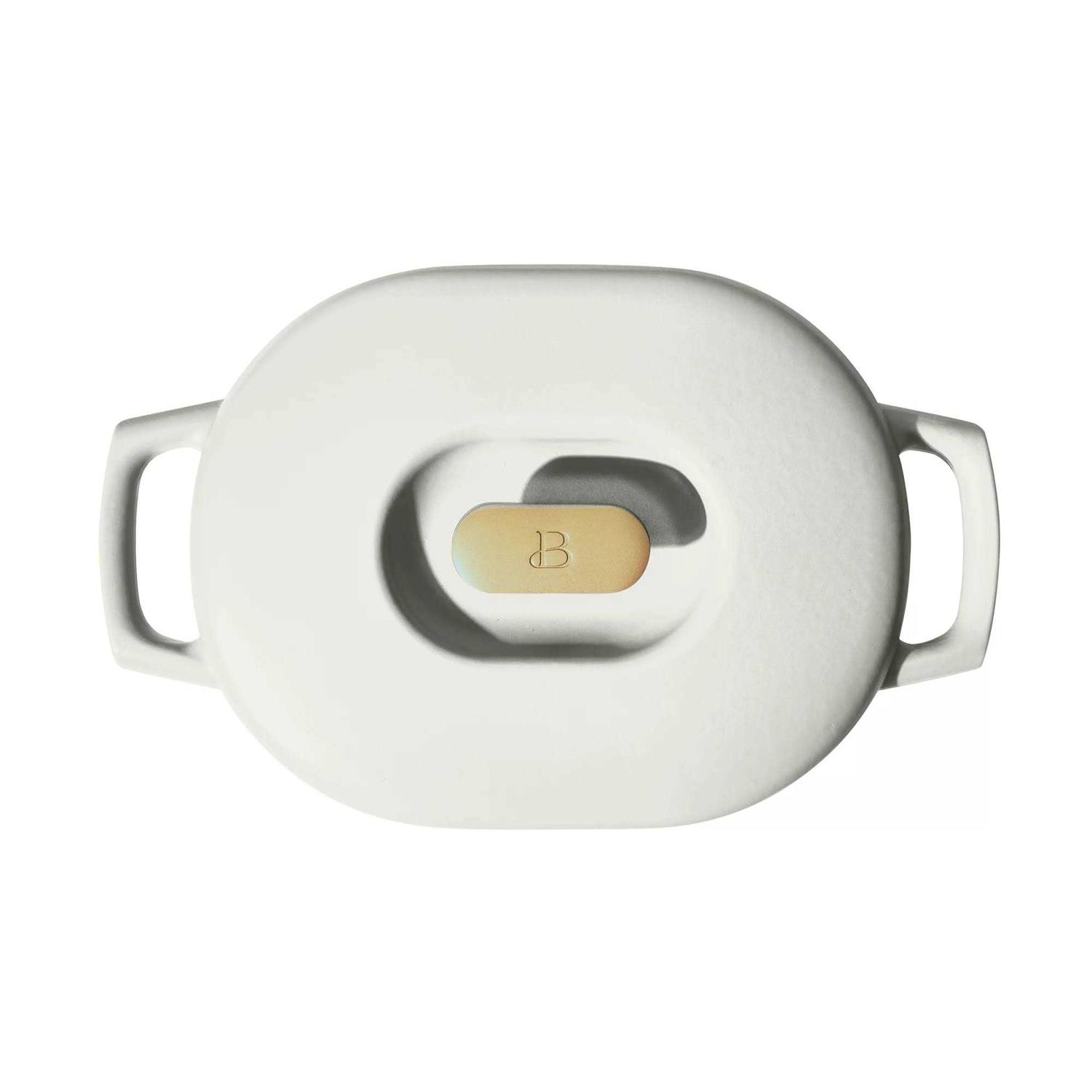 Beautiful 6qt Enamel Dutch Oven Black Sesame by Drew Barrymore