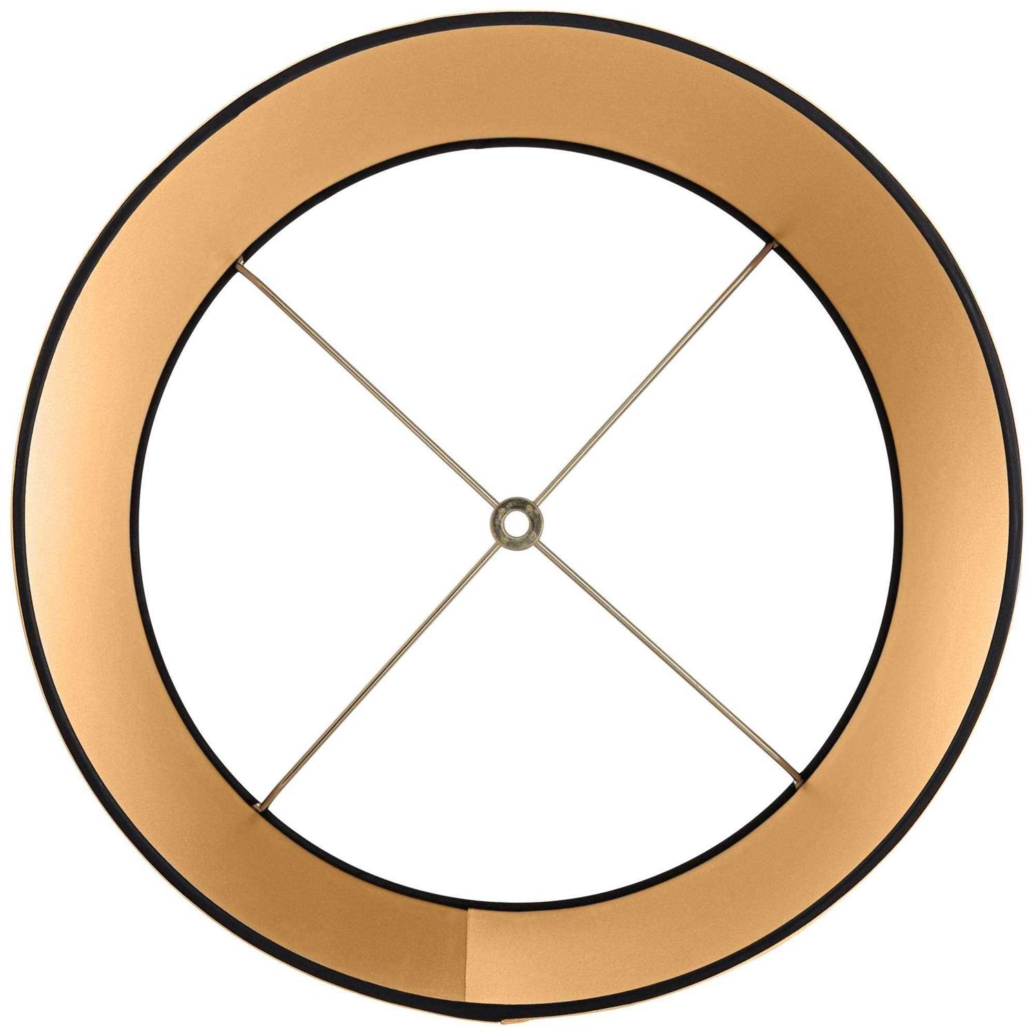 Springcrest Black Lamp Shade with Black and Gold Trim 14x16x11