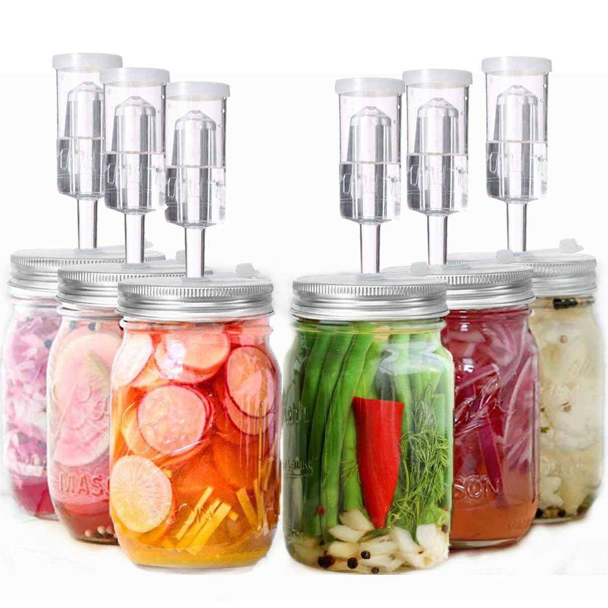 Fermentation Lids 6 Set Fermentation Kit for Wide Mouth Jars