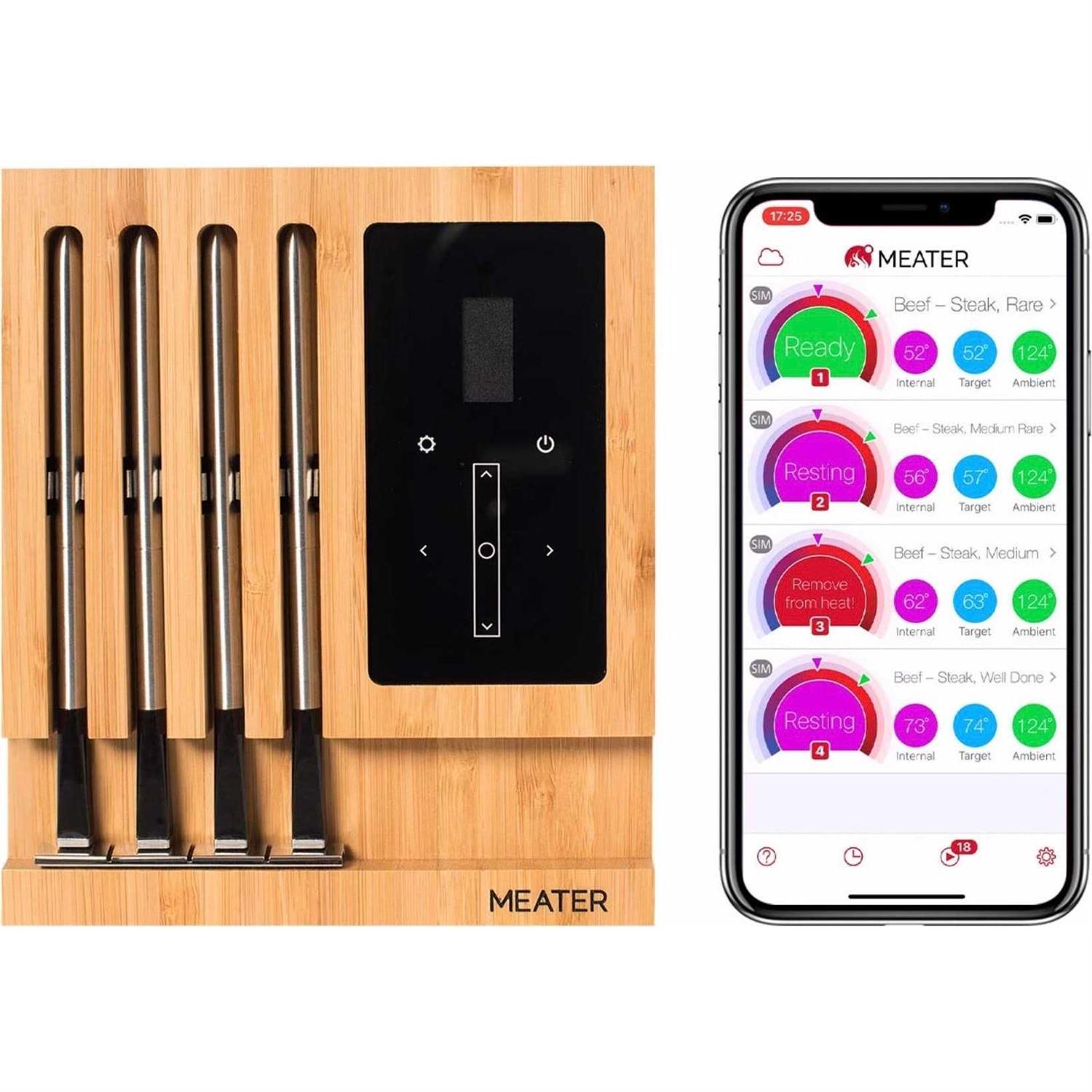 Meater Block 4-Probe Premium WiFi Smart Meat Thermometer for BBQ
