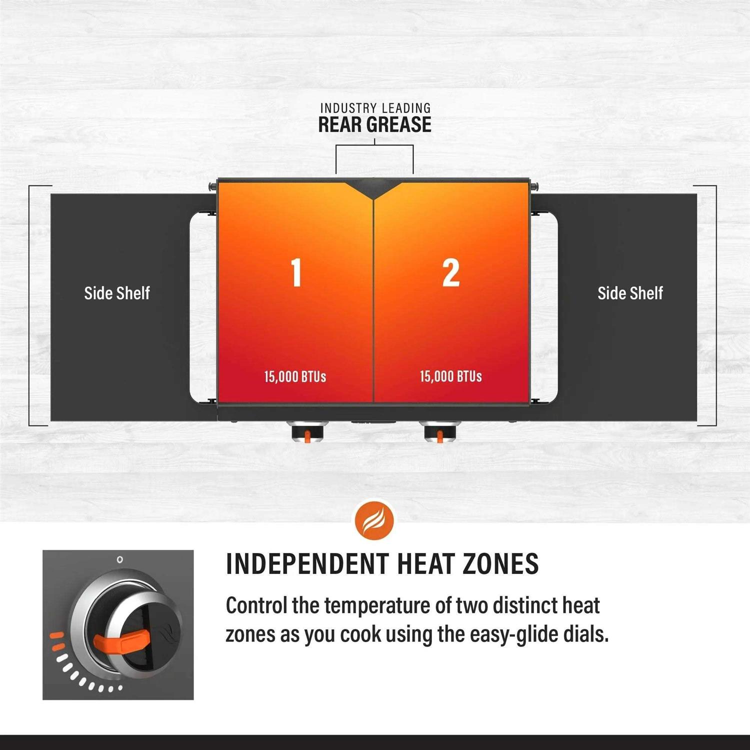 Blackstone Pro Series 2 Burner 22 Propane Pedestal Griddle with Hood