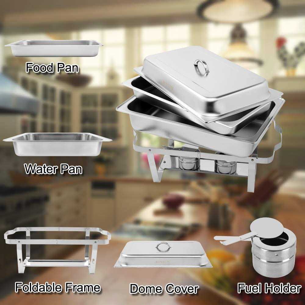 ROVSUN 8 Qt Stainless Steel Chafing Dishes Buffet Set