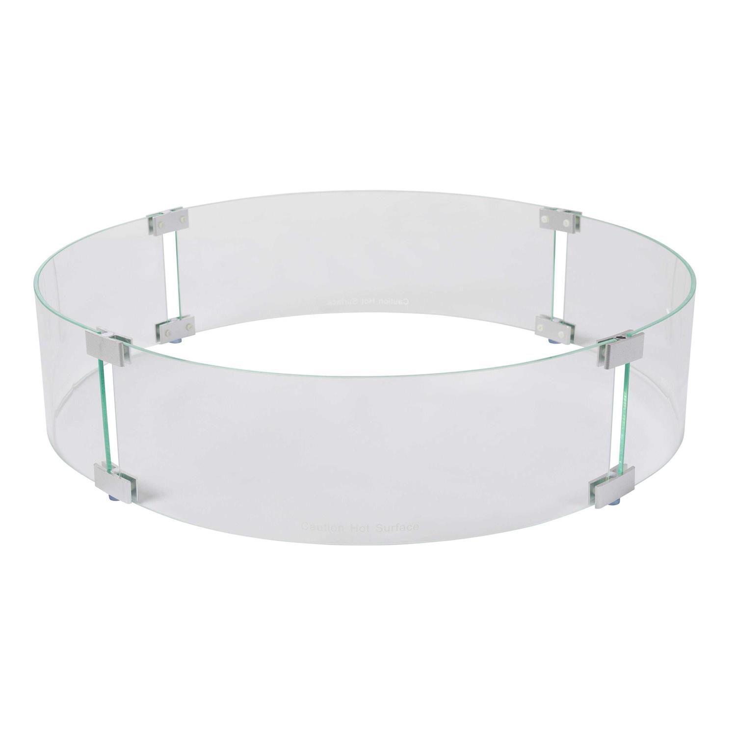 Fire Sense Tempered Glass Wind Guard for Round LPG Fire Pits