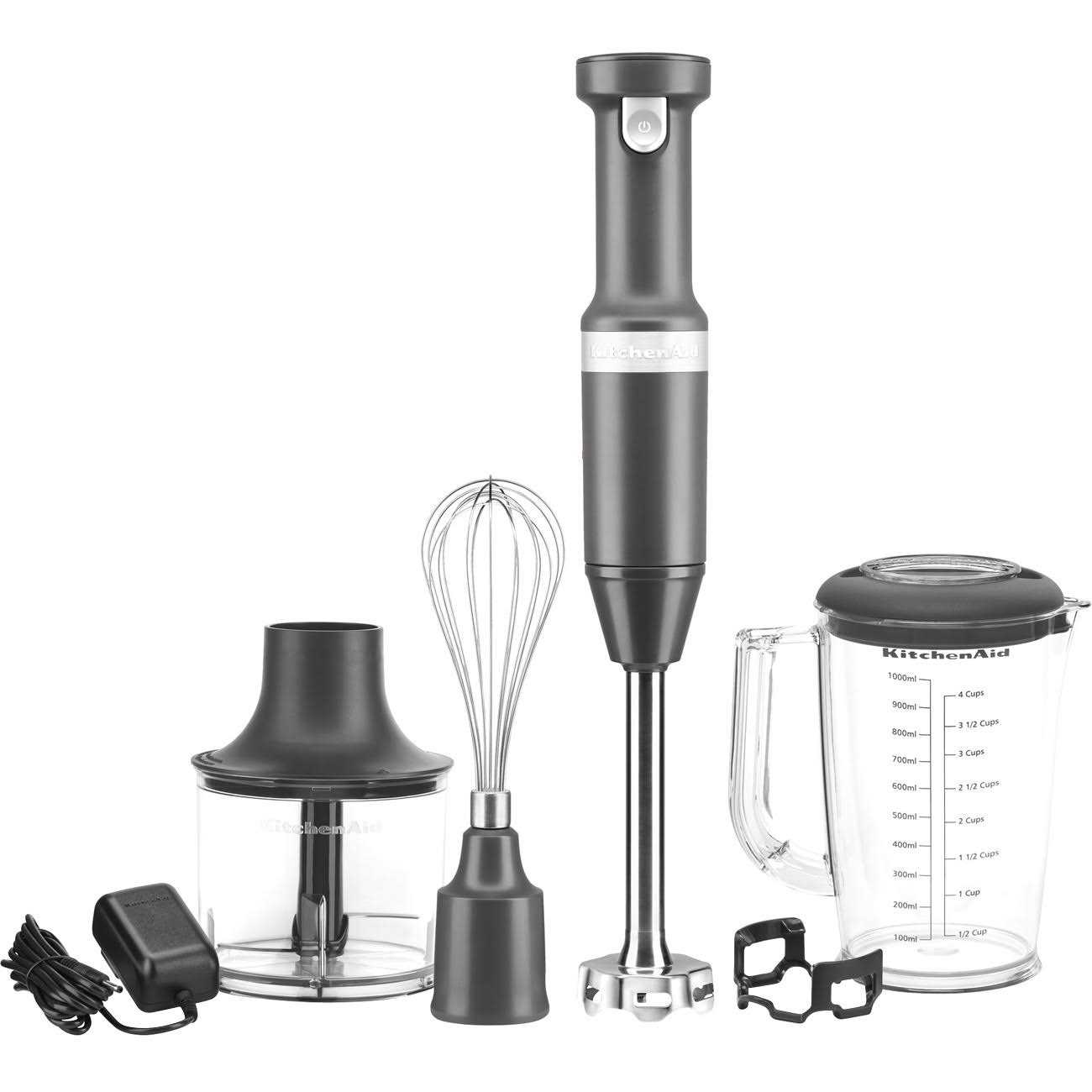 KitchenAid Cordless Variable Speed Hand Blender with Chopper and Whisk Attachment