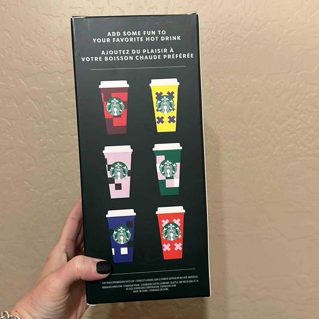 Starbucks Kitchen New Starbucks Abstract Design 6 Pack Hot Cups Reusable Tumbler