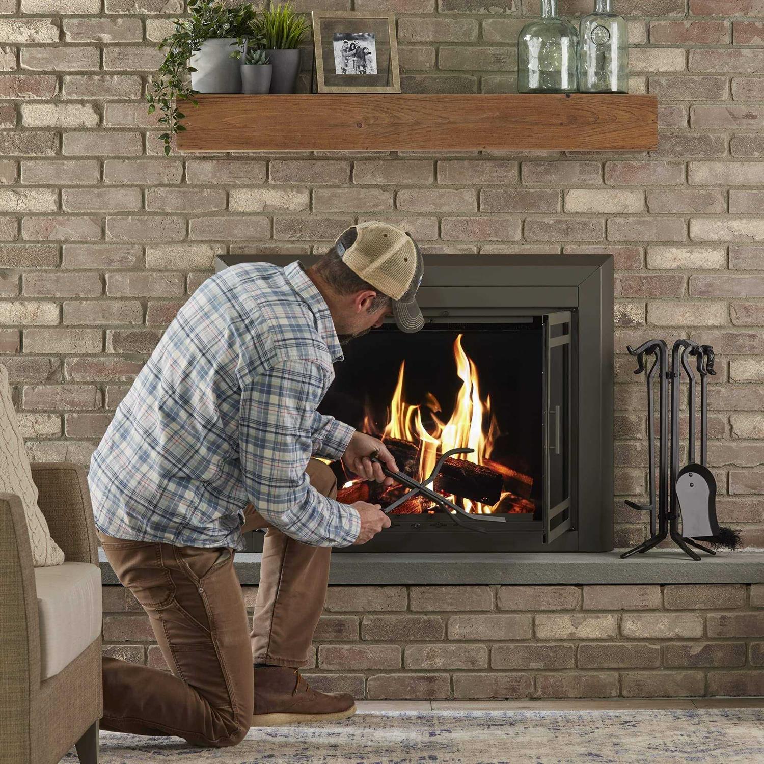 Uniflame 5 Piece Black Rustic Mini Fireset F-1126