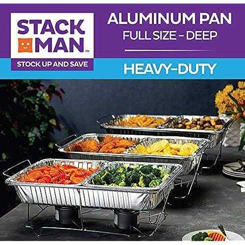 Full Size Large Aluminum Pans Disposable Foil 21×13 Deep Steam Table Chafing Pan