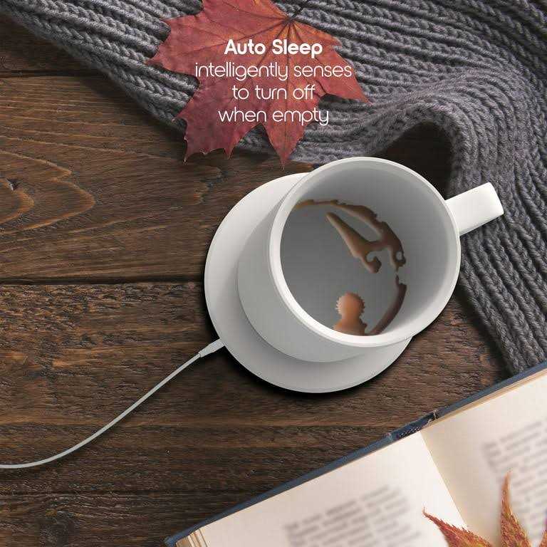 Ionmug Stainless Steel Self Heating Coffee Mug with Lid & Charging Coaster