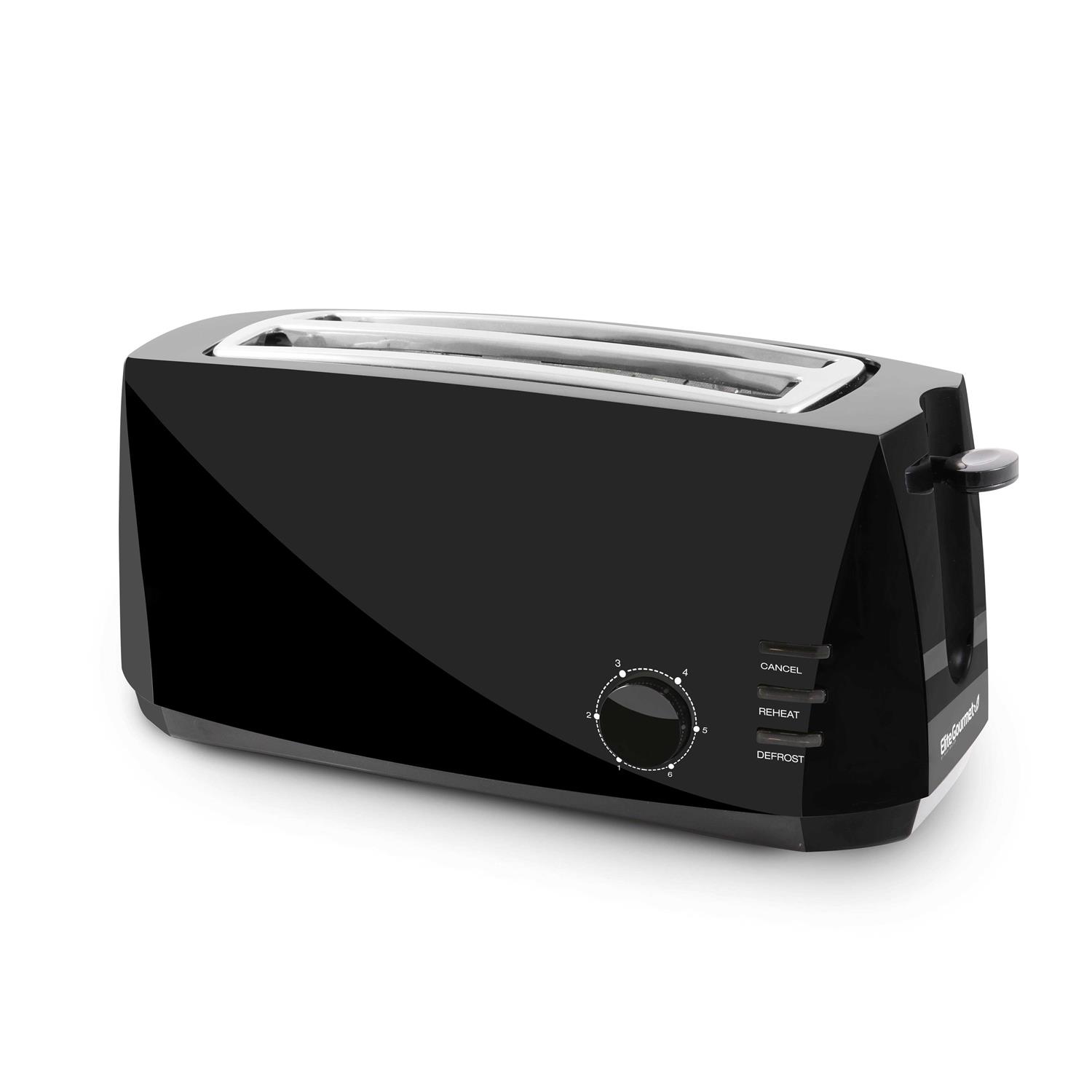 Elite Gourmet 4 Slice Long Slot Cool Touch Toaster
