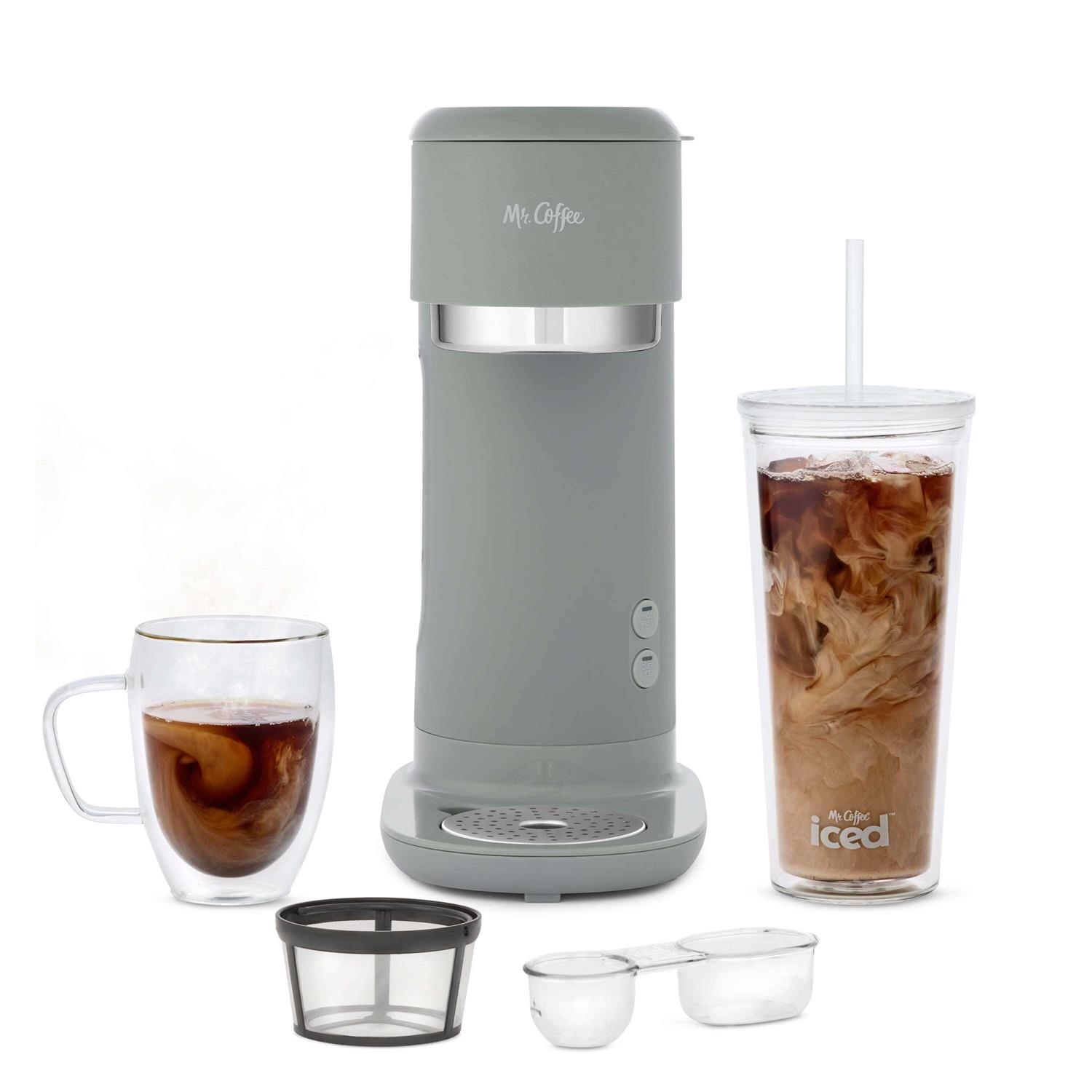 Mr. Coffee Single-Serve Iced and Hot Coffee Maker with Reusable Tumbler and