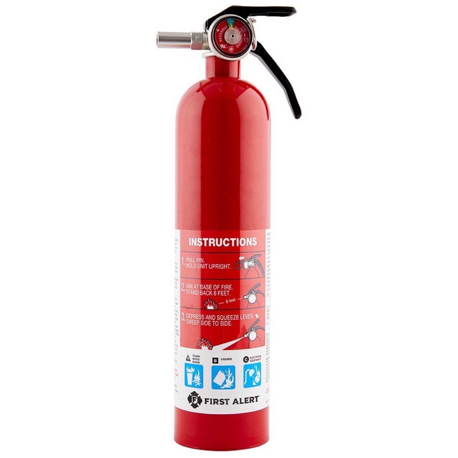 First Alert FE10GO Garage/Workshop Fire Extinguisher, Red