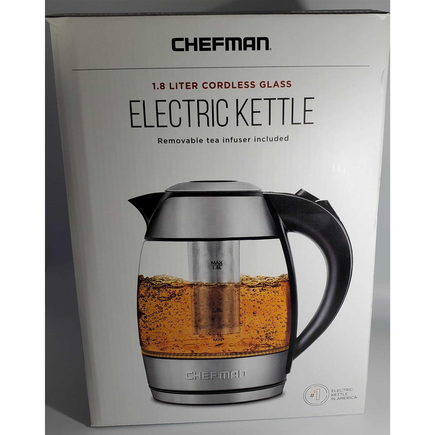 Chefman Electric Tea Infuser Glass Kettle