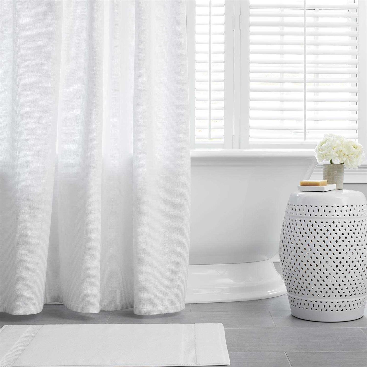 Boll and Branch Organic Waffle Shower Curtain