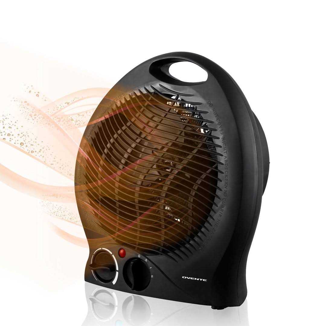 Ovente Portable Electric Heater With Thermostat Control Indicator Light & Safety Switch