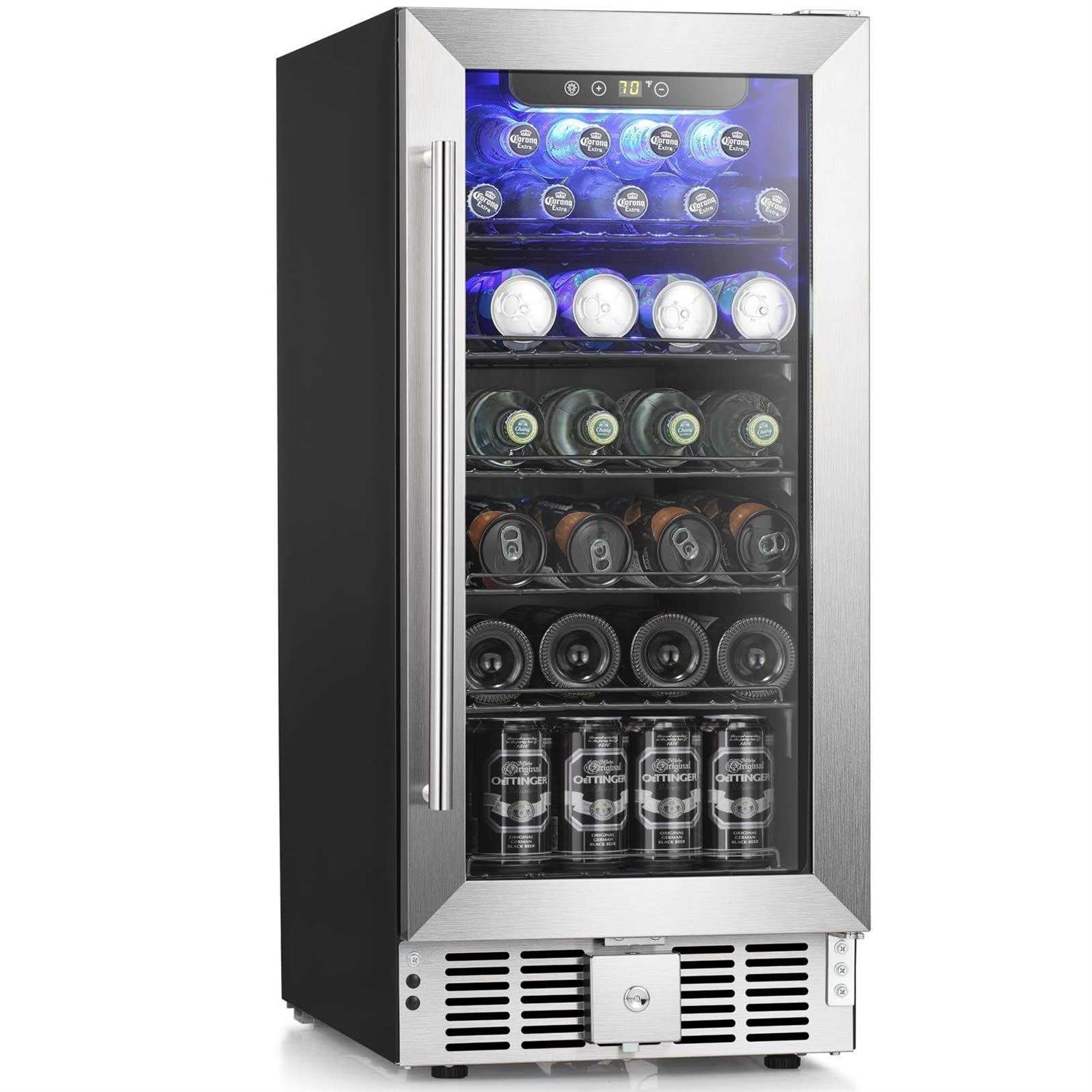 AntarcticStar 15 Inch Mini Fridge Beverage Digital Temperature Control
