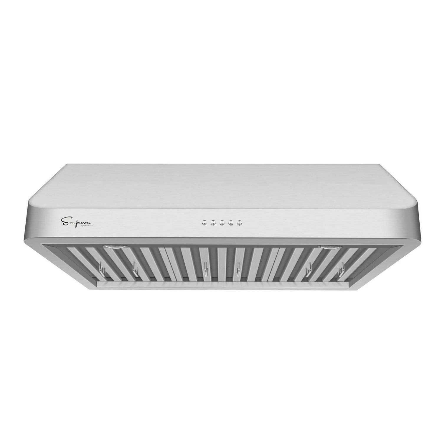 Empava 30 in. 500 CFM Ducted Under Cabinet Range Hood Shell with Permanent Filters and LED Lights in Stainless Steel EPA-30RH01