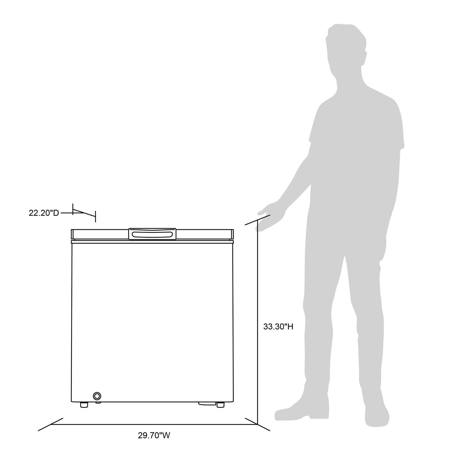Newair 5 Cu. Ft. Mini Deep Chest Freezer and Refrigerator Digital Temperature Control