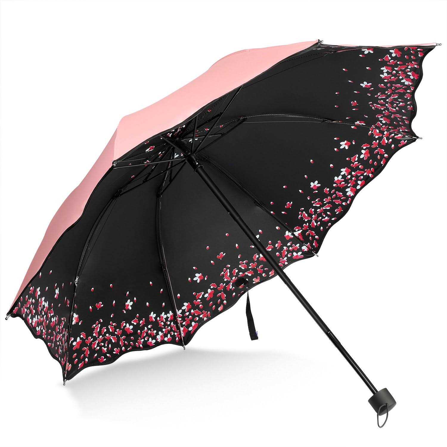 Sakura Umbrella-Windproof Anti Rain/Sun,Cherry Blossom Folding Umbrella